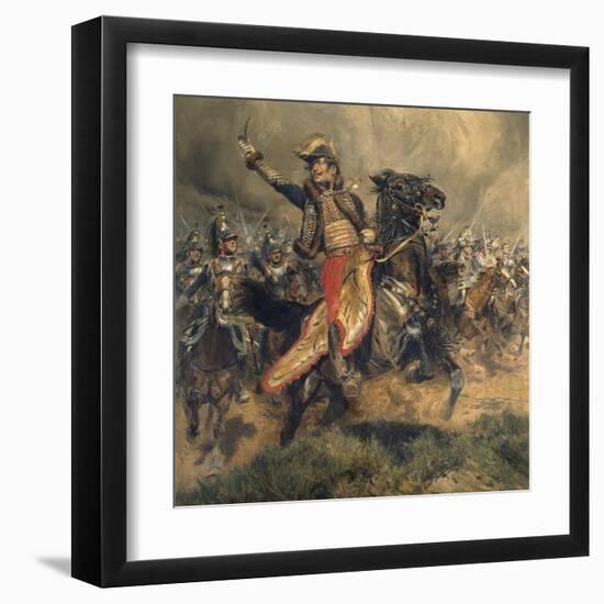 Last Charge of the General Lassalle, Battle of Wagram, July 6, 1809-Edouard Detaille-Framed Art Print