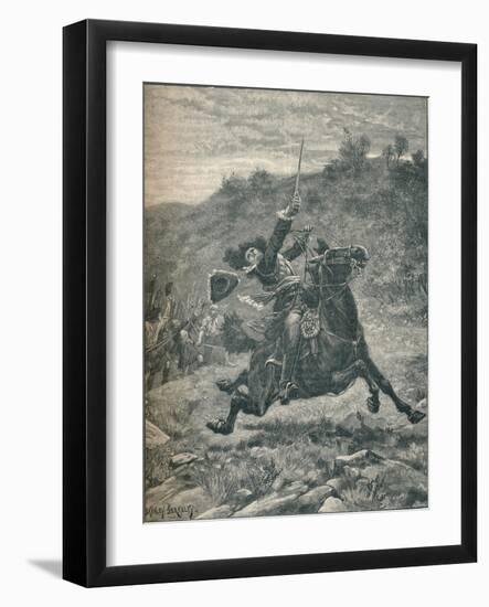 Last charge of Viscount Dundee at the Battle of Killiecrankie, Scotland, 1689-Stanley Berkeley-Framed Giclee Print
