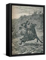 Last charge of Viscount Dundee at the Battle of Killiecrankie, Scotland, 1689-Stanley Berkeley-Framed Stretched Canvas