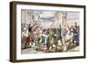 Last Day of Carnival in Rome with Moccoletti Candles-Achille Pinelli-Framed Giclee Print