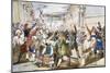 Last Day of Carnival in Rome with Moccoletti Candles-Achille Pinelli-Mounted Giclee Print