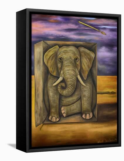 Last Elephant-Leah Saulnier-Framed Stretched Canvas