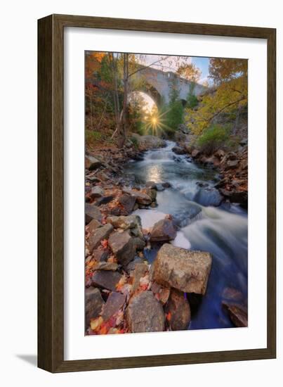 Last Glimpse of Sun Under a Carriage Bridge-Vincent James-Framed Photographic Print