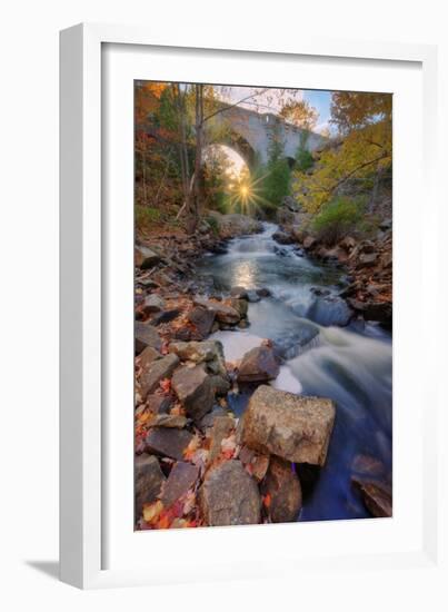 Last Glimpse of Sun Under a Carriage Bridge-Vincent James-Framed Photographic Print