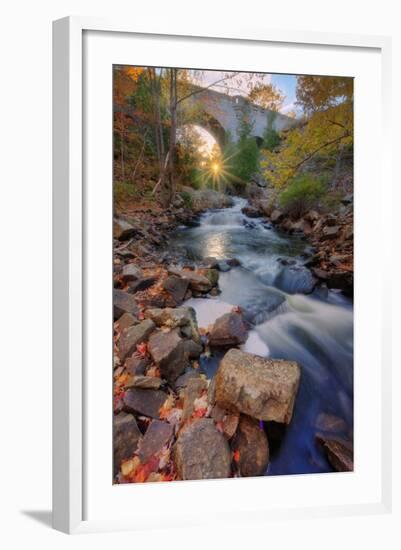 Last Glimpse of Sun Under a Carriage Bridge-Vincent James-Framed Photographic Print