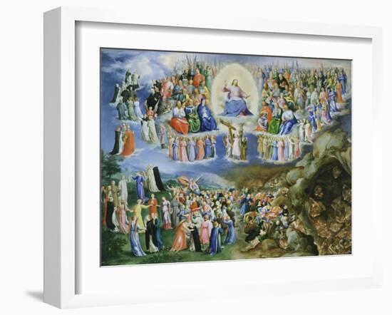 Last Judgement, Copy of Version by Fra Angelico (1387-1455)-Bartholomaeus Spranger-Framed Giclee Print