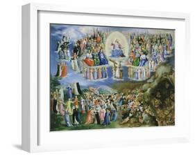 Last Judgement, Copy of Version by Fra Angelico (1387-1455)-Bartholomaeus Spranger-Framed Giclee Print