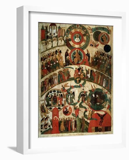 Last Judgement, Novgorod Icon-Russian School-Framed Giclee Print