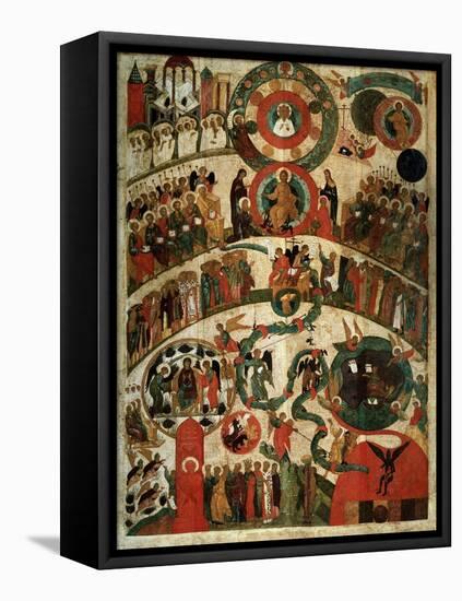 Last Judgement, Novgorod Icon-Russian School-Framed Stretched Canvas