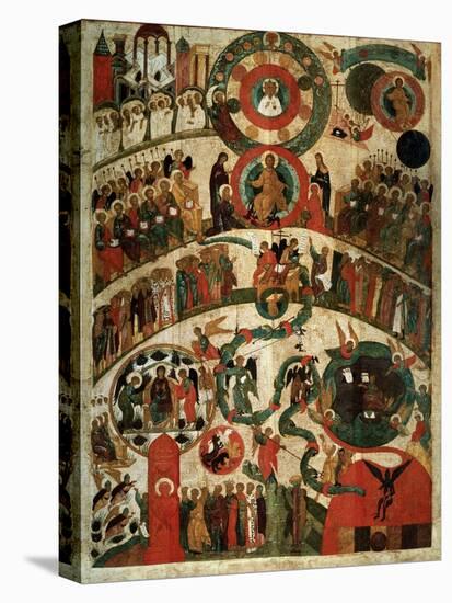 Last Judgement, Novgorod Icon-Russian School-Stretched Canvas