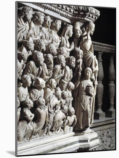 Last Judgement, the Elect on the right of the Christ, by Pisano-null-Mounted Photographic Print