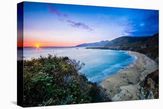 Last Light At Sand Dollar Beach Along Highway 1 In Big Sur, California-Daniel Kuras-Stretched Canvas