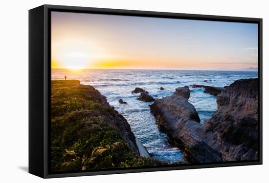 Last Light Hike As The Sunsets In Montana De Oro State Park-Daniel Kuras-Framed Stretched Canvas