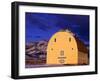 Last Light in Front of Painted Barn, Belgrade, Montana, USA-Chuck Haney-Framed Photographic Print