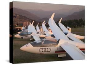 Last Light on Gliders at Fai World Sailplane Grand Prix, Vitacura Airfield, Santiago, Chile-David Wall-Stretched Canvas