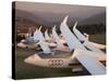 Last Light on Gliders at Fai World Sailplane Grand Prix, Vitacura Airfield, Santiago, Chile-David Wall-Stretched Canvas