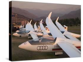 Last Light on Gliders at Fai World Sailplane Grand Prix, Vitacura Airfield, Santiago, Chile-David Wall-Stretched Canvas