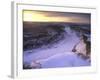 Last Light on Wintry Little Missouri River in Theodore Roosevelt National Park, North Dakota, USA-Chuck Haney-Framed Photographic Print