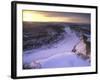 Last Light on Wintry Little Missouri River in Theodore Roosevelt National Park, North Dakota, USA-Chuck Haney-Framed Photographic Print