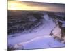 Last Light on Wintry Little Missouri River in Theodore Roosevelt National Park, North Dakota, USA-Chuck Haney-Mounted Photographic Print