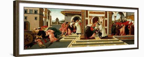 Last Miracle and the Death of Saint Zenobius, C. 1500-Sandro Botticelli-Framed Premium Giclee Print