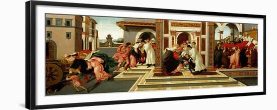 Last Miracle and the Death of Saint Zenobius, C. 1500-Sandro Botticelli-Framed Premium Giclee Print