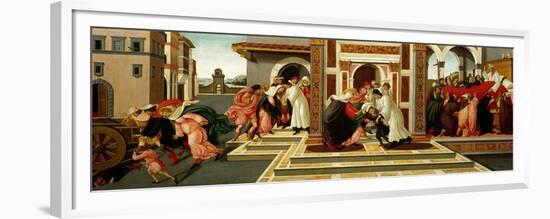 Last Miracle and the Death of Saint Zenobius, C. 1500-Sandro Botticelli-Framed Premium Giclee Print