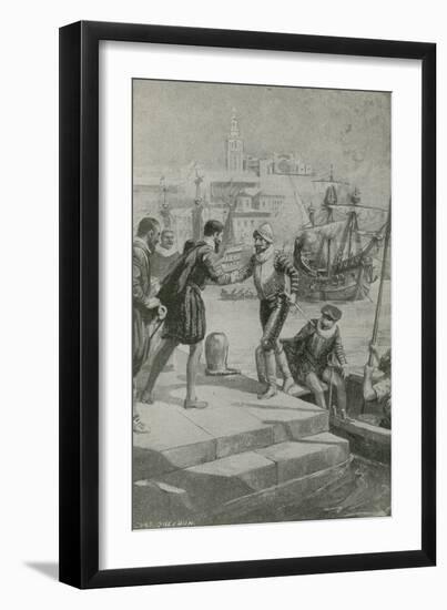 Last Moments of the First World Voyage-Charles Mills Sheldon-Framed Giclee Print