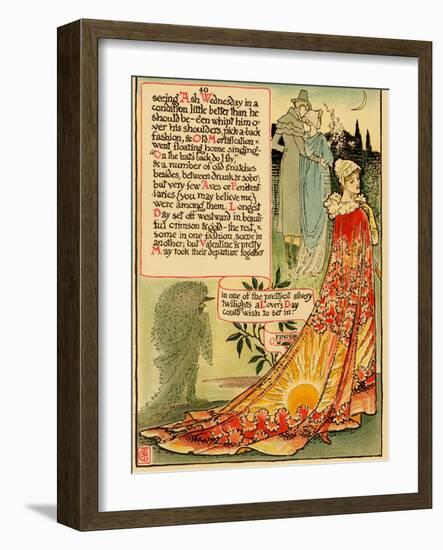 Last Of The Reveler Days Leave The Party-Walter Crane-Framed Art Print