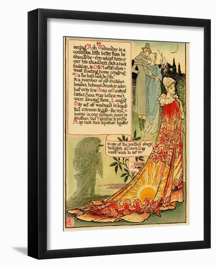 Last Of The Reveler Days Leave The Party-Walter Crane-Framed Art Print