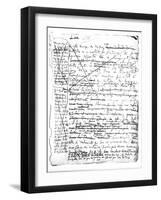 Last Page of "A La Recherche Du Temps Perdu"-Marcel Proust-Framed Giclee Print