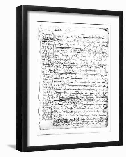 Last Page of "A La Recherche Du Temps Perdu"-Marcel Proust-Framed Giclee Print