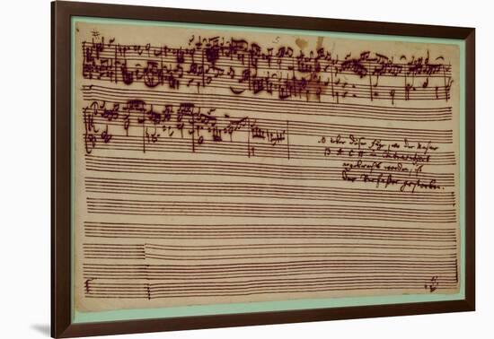 Last Page of the Art of Fugue, 1740S-Johann Sebastian Bach-Framed Giclee Print