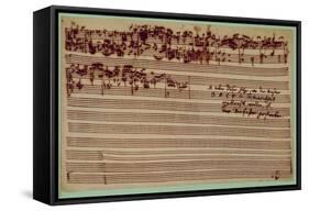 Last Page of the Art of Fugue, 1740S-Johann Sebastian Bach-Framed Stretched Canvas