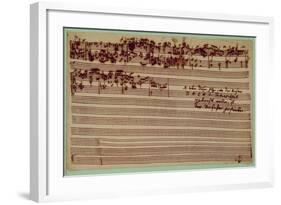 Last Page of the Art of Fugue, 1740S-Johann Sebastian Bach-Framed Giclee Print