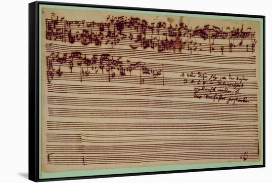 Last Page of the Art of Fugue, 1740S-Johann Sebastian Bach-Framed Stretched Canvas