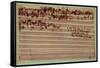 Last Page of the Art of Fugue, 1740S-Johann Sebastian Bach-Framed Stretched Canvas