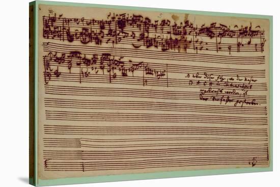 Last Page of the Art of Fugue, 1740S-Johann Sebastian Bach-Stretched Canvas