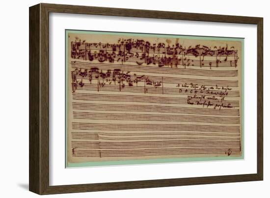 Last Page of the Art of Fugue, 1740S-Johann Sebastian Bach-Framed Giclee Print