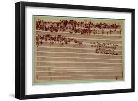 Last Page of the Art of Fugue, 1740S-Johann Sebastian Bach-Framed Giclee Print