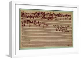 Last Page of the Art of Fugue, 1740S-Johann Sebastian Bach-Framed Giclee Print