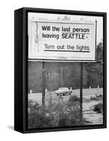 Last Person Leaving... Billboard-null-Framed Stretched Canvas