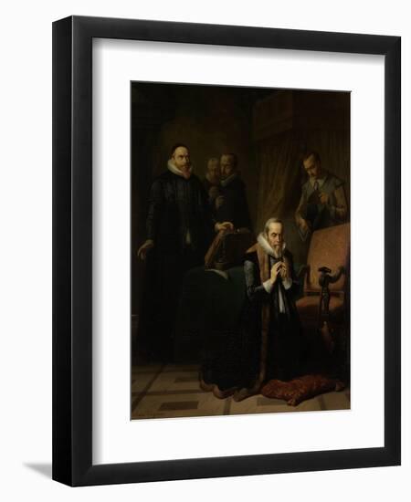 Last Prayer of Johan Van Oldebarneveldt-Simon Opzoomer-Framed Art Print