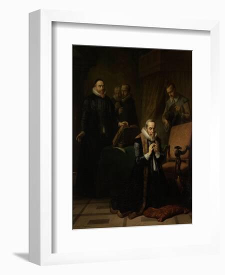 Last Prayer of Johan Van Oldebarneveldt-Simon Opzoomer-Framed Art Print