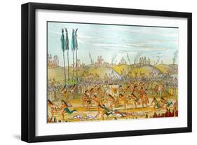 Last Race Ceremony Mandan O-Kee-Pa-George Catlin 1841-George Catlin-Framed Art Print