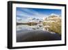 Last snow on the mountains above Lej Pitschen, Bernina Pass, Engadine, Switzerland, Europe-Francesco Vaninetti-Framed Photographic Print