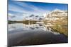 Last snow on the mountains above Lej Pitschen, Bernina Pass, Engadine, Switzerland, Europe-Francesco Vaninetti-Mounted Photographic Print