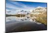 Last snow on the mountains above Lej Pitschen, Bernina Pass, Engadine, Switzerland, Europe-Francesco Vaninetti-Mounted Photographic Print