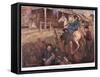 Last Stand of the Kelly's-George Washington Lambert-Framed Stretched Canvas