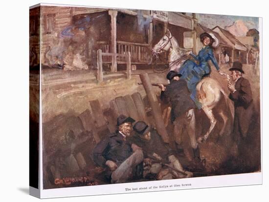 Last Stand of the Kelly's-George Washington Lambert-Stretched Canvas
